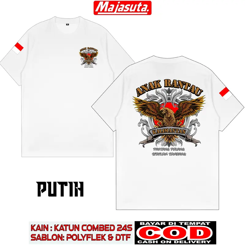 KAOS ANAK RANTAU KALIMANTAN C1 BAHAN KATUN COMBET 24S BISA COD KAOS KEREN KAOS DISTRO SABLON DTF 3