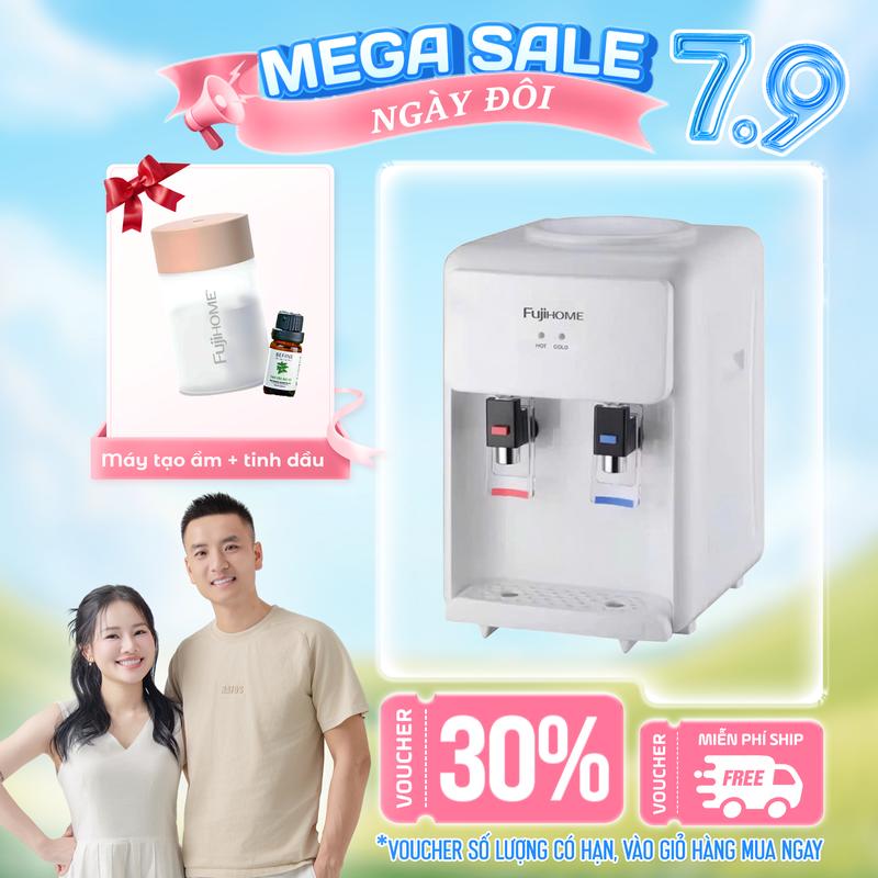 [DEAL ĐỘC QUYỀN] Cây nước nóng lạnh mini FUJIHOME WD03E/ WD201E làm mát 15 - 20 độ - Bảo hành 12 tháng
