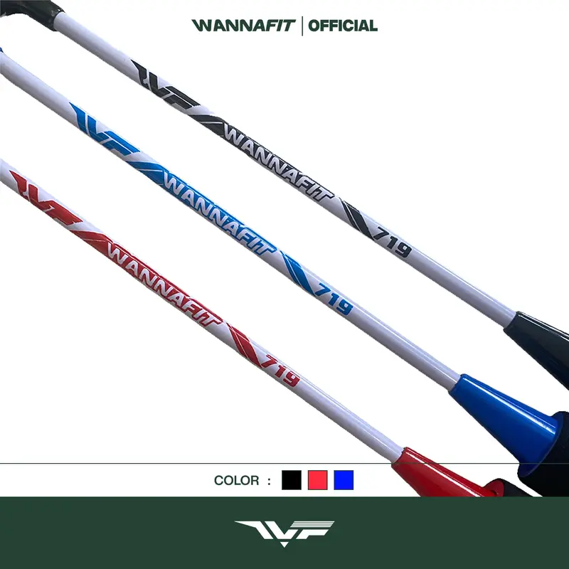 WANNAFIT Raket Badminton Set 2pcs | Free Tas | Peralatan Bulu Tangkis 2