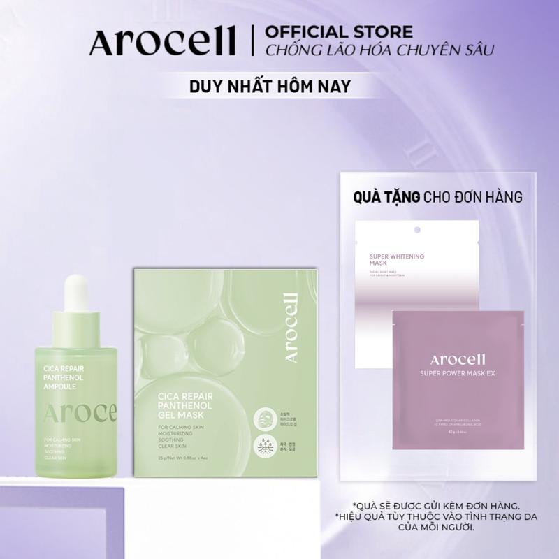 [AROCELL] Combo 1 Hộp Mặt Nạ Thạch CICA và 1 Tinh Chất CICA Phục Hồi Dưỡng Ẩm Chống Lão Hoá Dưỡng Căng Bóng Skincare Làm Đẹp Da