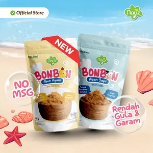 [NEW!!!] Nayz BONBON Abon Sapi & Ayam 12+ – Abon Anak MPASI Sehat Sumber Protein | Rendah Gula & Garam | Halal & BPOM 100gr