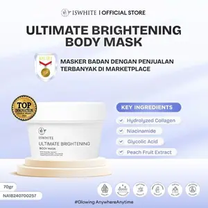 ISWHITE Body Mask Size 70gr - Pencerah Tubuh Body Mask Mini Size BPOM