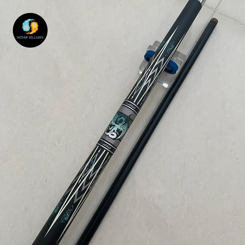 Cuemall Carbon Fiber Cue - Low Deflection - GREEN 1
