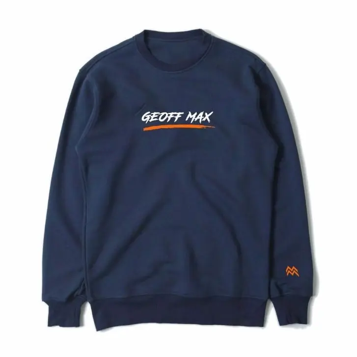 COD - Bayar Ditempat - Geoff Max Official - Pullover Escuela Navy Blue Sweatshirt | Sweater Crewneck | Jacket Pria | Cn Unisex | Sweater Murah | Sweater Distro | Cn Terbaru | krunek Populer