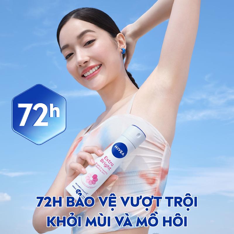 [AWO] Bộ 2 Xịt Ngăn Mùi NIVEA Extra Brightening Dưỡng Sáng Da Tối Ưu | 8 Super Foods (150 ml) - 82967 6