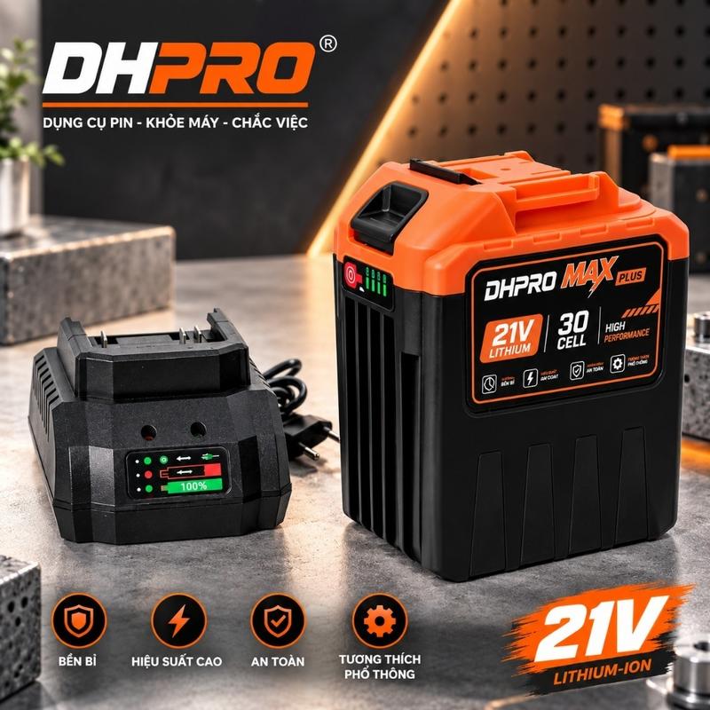 Pin 30 Cell DHPRO VM237 Mạch 3mos Dung Lượng Cao, Có Đèn Báo Pin, Chân Pin Phổ Thông