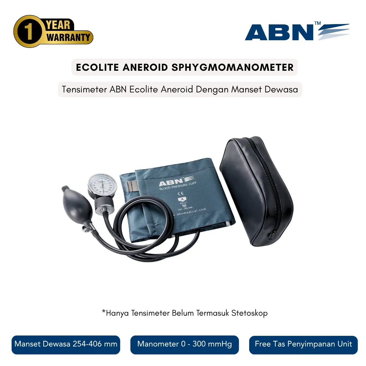 ABN Tensimeter Ecolite Aneroid Sphygmomanometer