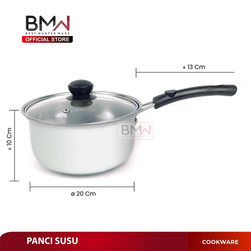 1 Pcs Panci Susu Stainless Steel Milk Pot Panci Sup Soup Pot Milk Pot Gagang Multifungsi Uk 20 cm 4