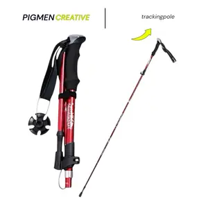 TaffSPORT Tongkat Hiking Trekking Pole 110cm Foldable 30cm - 101 - Red