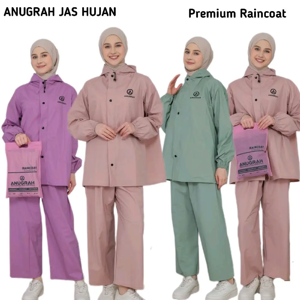 JAS HUJAN PRIA WANITA SETELAN BAJU CELANA ANTI REMBES PVC 0,25 BY ANUGRAH