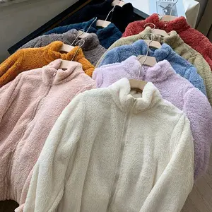 JACKET BULU/JACKET UNISEX PRIA WANITA BLAZER OUTER HOODIE JUMPER KEREN ZIPPER jaket tebal jaket hangat winter Sweater Fleece Casual Cewek Oversize Bomber Nyaman Panjang