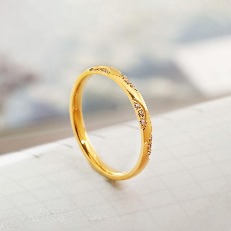 Product Introduction of Engagement ring, love forever East, titanium steel material, women's fashion accessories, Internet celebrity style, elegant couple ring gold rings 26