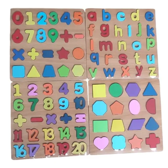 PUZZLE KAYU ANAK MAINAN KNOP ALFABET ANGKA ABJAD EDUKASI TOYS Games