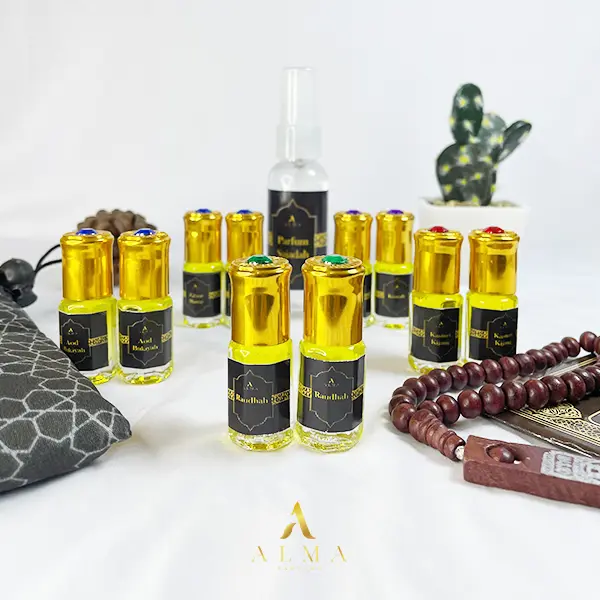 [Beli 1 Dapat 10] Paket Parfum Sholat Non Alkohol by Alma Parfume wangi Kasturi, Raudhah, Kiswah, Zahrat Hawai, Aod Bukiyah - 10 Botol 0