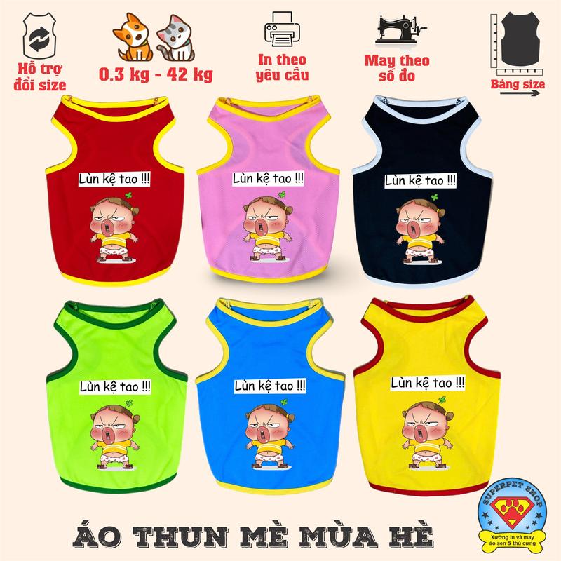 Áo mùa hè chó mèo - COSPLAY SHIP.PER - KHÔNG TAY ĐỦ MÀU - Superpet Shop