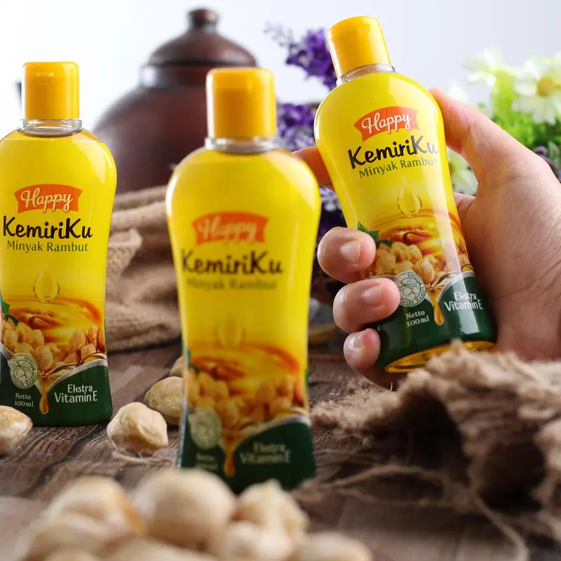 Happy Kemiriku Minyak Rambut 100 ml - minyak kemiri perawawtan rambut 4