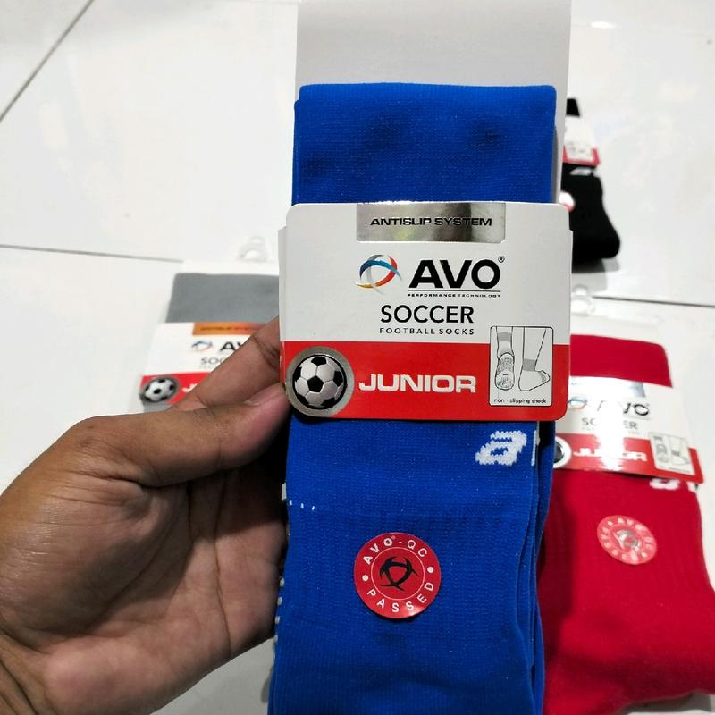Kaos Kaki Anti Slip Sepak Bola Anak Avo - Pilihan Warna: Hitam, Putih, Merah, Orange, Abu, Biru 4