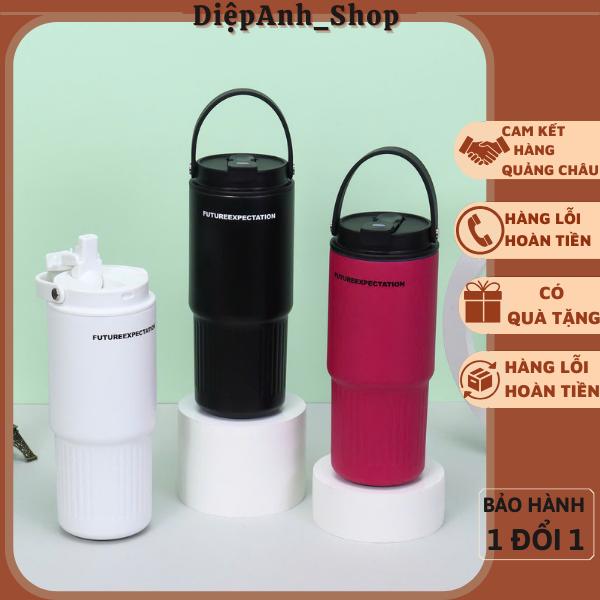 Bình nước giữ nhiệt ly giữ nhiệt KÈM ỐNG HÚT đúc liền khối 700ml cao cấp có nắp đậy T823