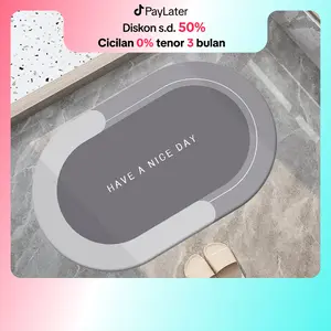 Starlight Keset Kaki Anti Bau Nyerap Air Keset Diatomite Lantai Keset Rumah Kamar Mandi Dapur HRD325