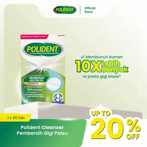 Polident Cleanser Pembersih Gigi Palsu 30 Tablet