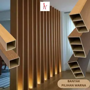 Kisi Kisi PREMIUM WPC 2.95M Panel Pembatas Ruangan Motif Kayu Modern Praktis Anti Rayap Kuat Mudah Pasang Partisi Dekorasi Dinding Indoor Semi Outdoor Komersil Residensial