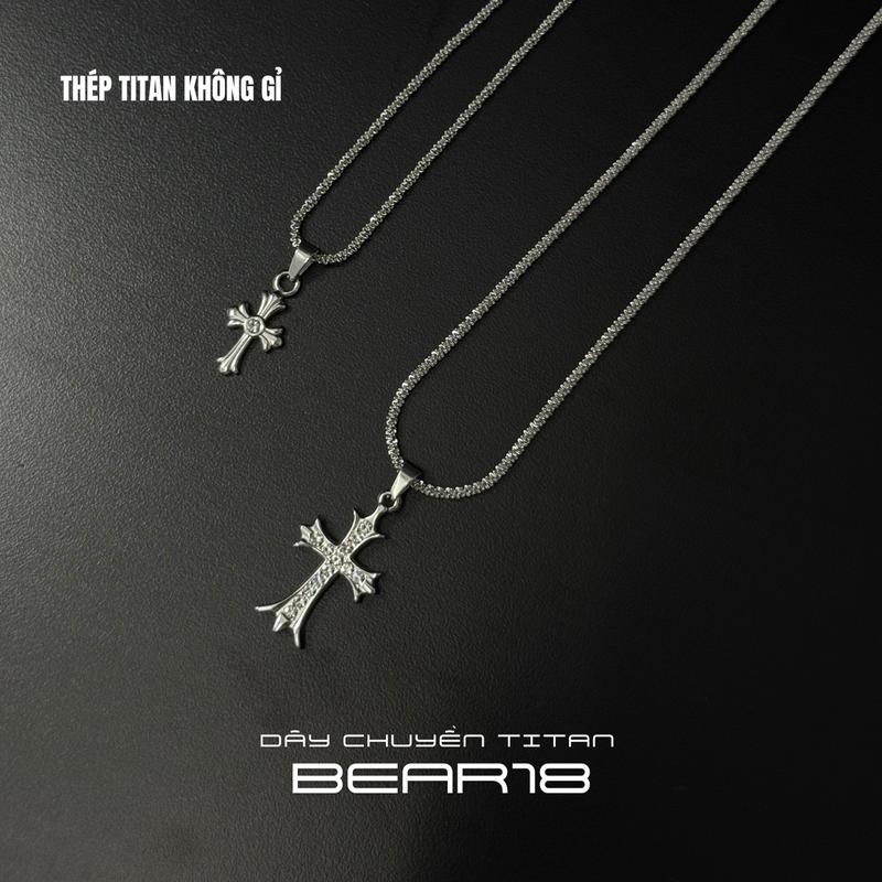  Dây chuyền thánh giá THÉP KHÔNG GỈ vòng cổ dài y2k hot trend thiết kế cá tính unisex phù hợp cho cả nam và nữ trang sức BEAR18 
