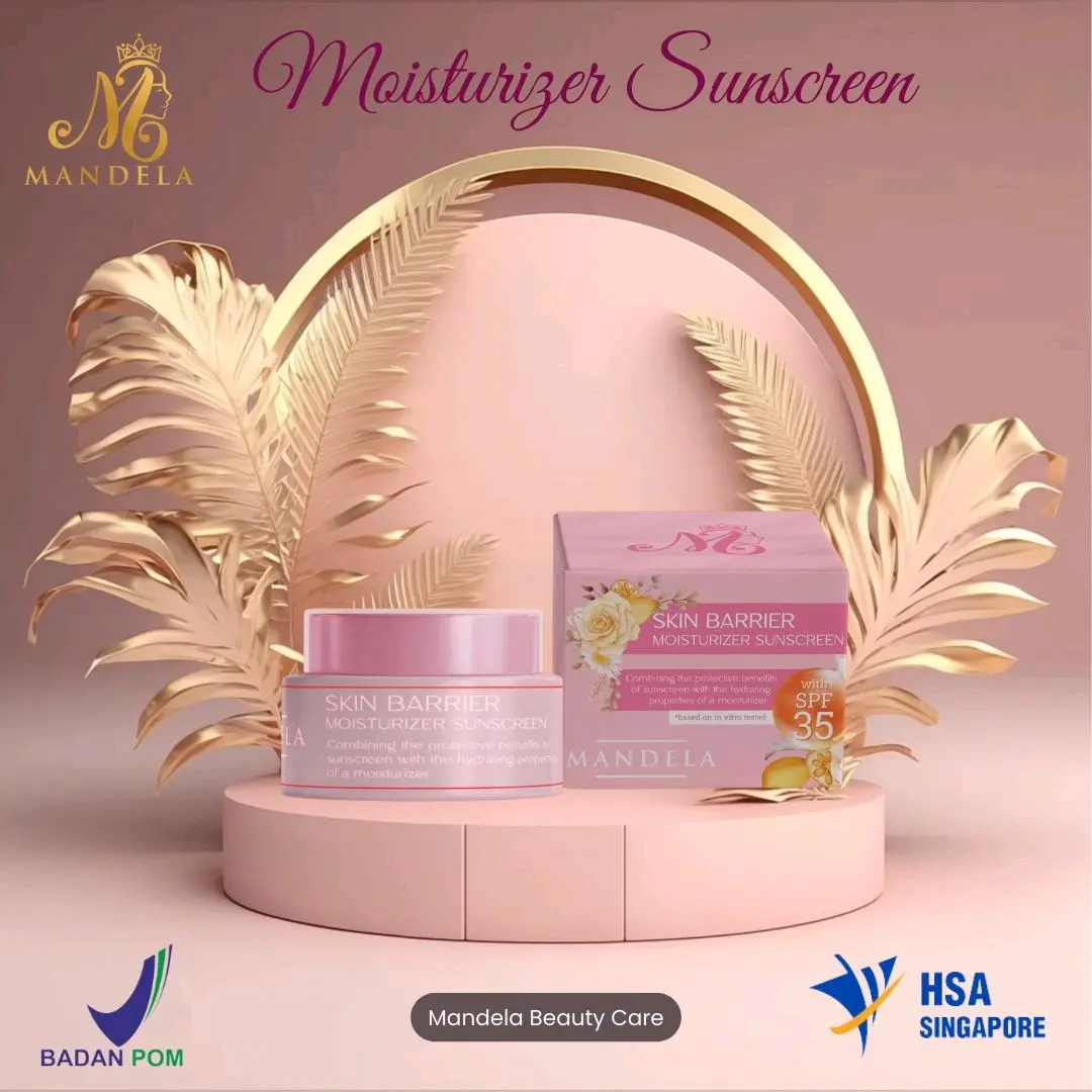 Moisturizer suncreen Mandela Moisun Ori bisa COD (freegift)