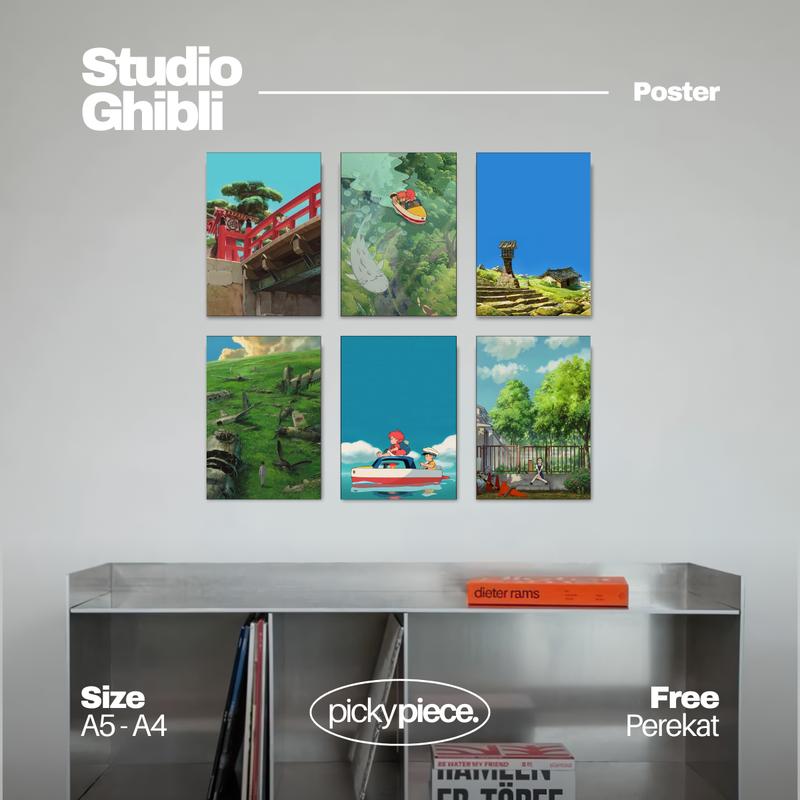 Poster Dinding Aesthetic Studio Ghibli (Isi 32 pcs) 1