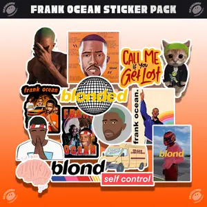 15pcs FRANK OCEANS Sticker Pack A6 | stiker frank ocean aesthetic untuk hp laptop koper case bahan vinyl