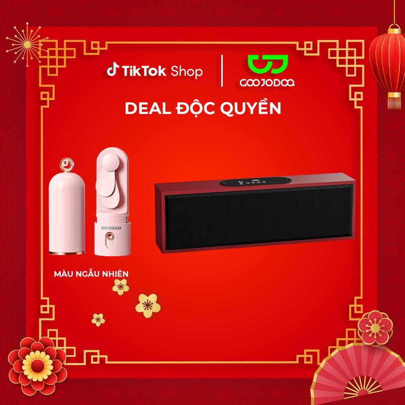 Loa Bluetooth TẶNG quạt mini màu ngẫu nhiên, thẻ TF/AUS phát lại USB, kích thước di động, công suất cao 10W, màn loa lớn, âm thanh mạnh mẽ