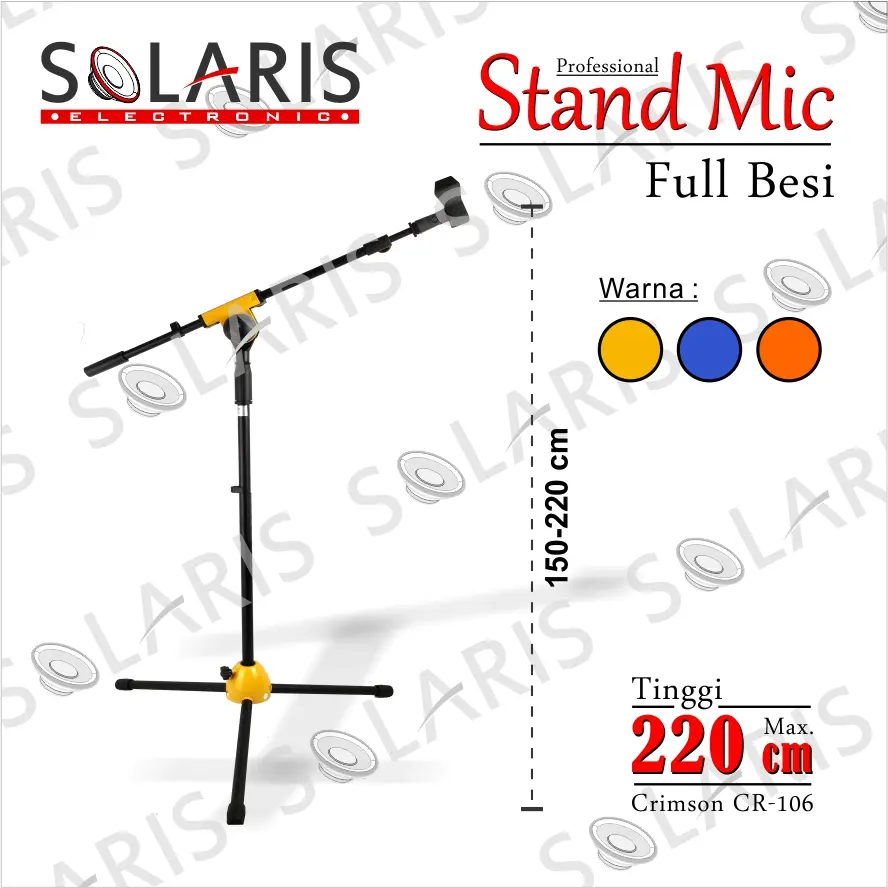 Stand Mic Lantai Full Besi Crimson CR-106