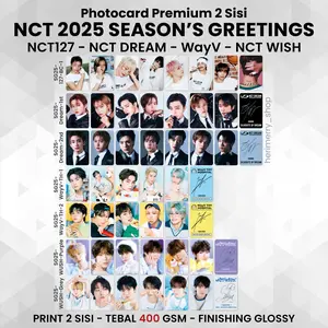 (ISI 5/6/7/9 PCS) Photocard NCT 2025 Season's Greetings - 2024 2023 Poto card Premium 2 Sisi Kartu Kpop Merch Unofficial NCT Dream NCT127 WayV NCT WISH Season Greeting