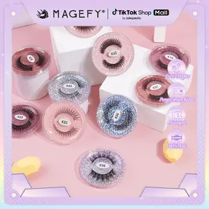 MAGEFY Eyelashes 3D Handmade – Bulu Mata Palsu Panjang Natural, Reusable & Ringan MGY7126