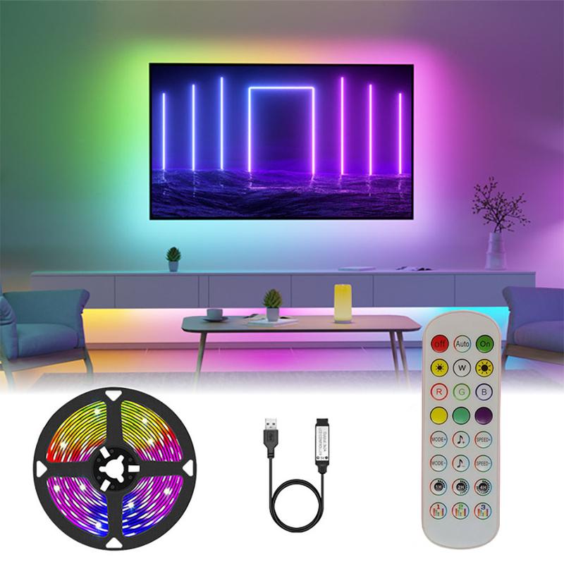 Dải đèn LED 2.4G, Bluetooth , bộ điều khiển 24 phím, RGB, 1M / 30LED, thích hợp để trang trí phòng trẻ em 2