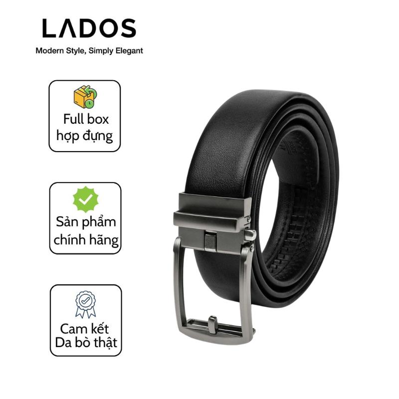 Thắt Lưng nam DA MỀM khoá ẩn LADOS - 3103 - Dây nịt da bò cao cấp, khóa ẩn thời trang, sang trọng và nam tính