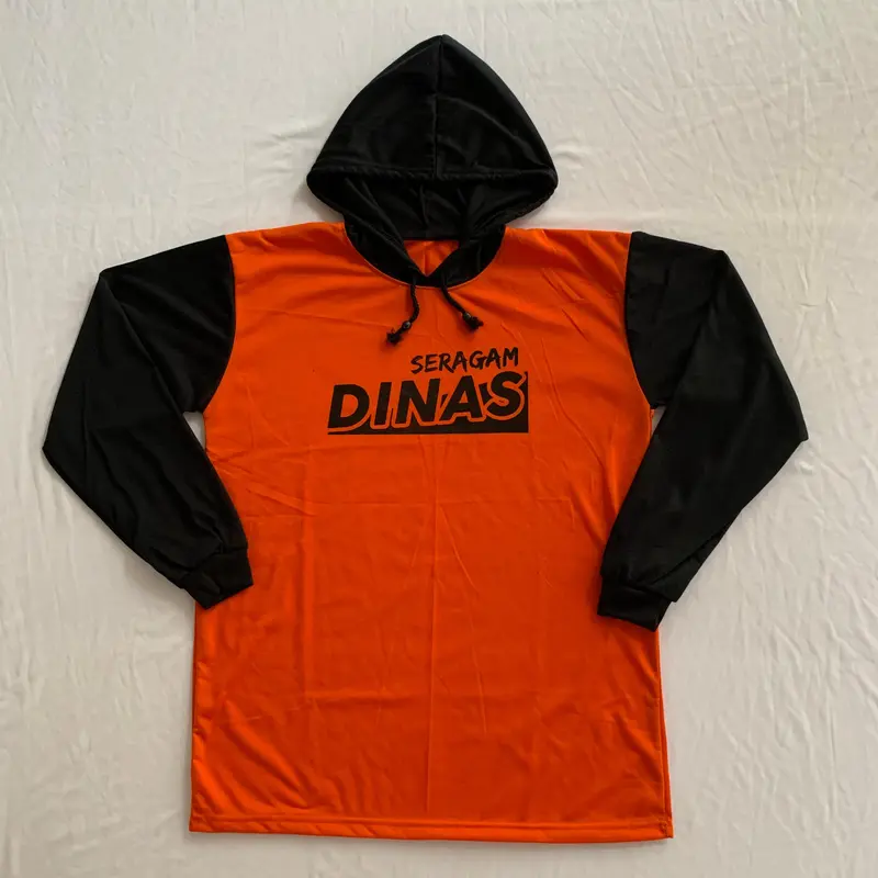 BISA COD Kaos Baju Petani Seragam Dinas Basahan Kerja Petani Lengan Panjang Berkudung / Kupluk / Topi 2