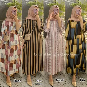 Daster Slavina Ld 120 Jumbo - Rayon Viscose - Home Wear - Gamis Busui Muslim Wanita Daster Slavina Ld 120 Jumbo - Rayon Viscose - Home Wear - Gamis Busui Muslim Wanita