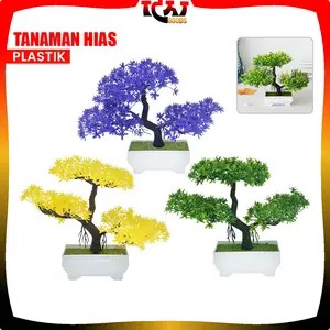 [COD] IG C28 Ornamen Pot Bonsai Tanaman Bunga Pajangan Dekorasi Rumah Tanaman Hias Plastik Murah Import