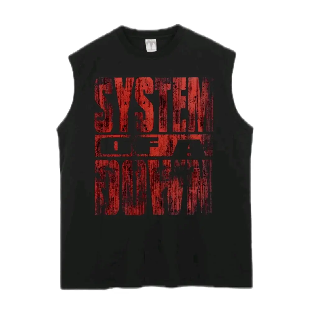 AWARENESS- Tshirt singlet lekbong pria kekinian SYSTEM OF A DOWN hitam keren!