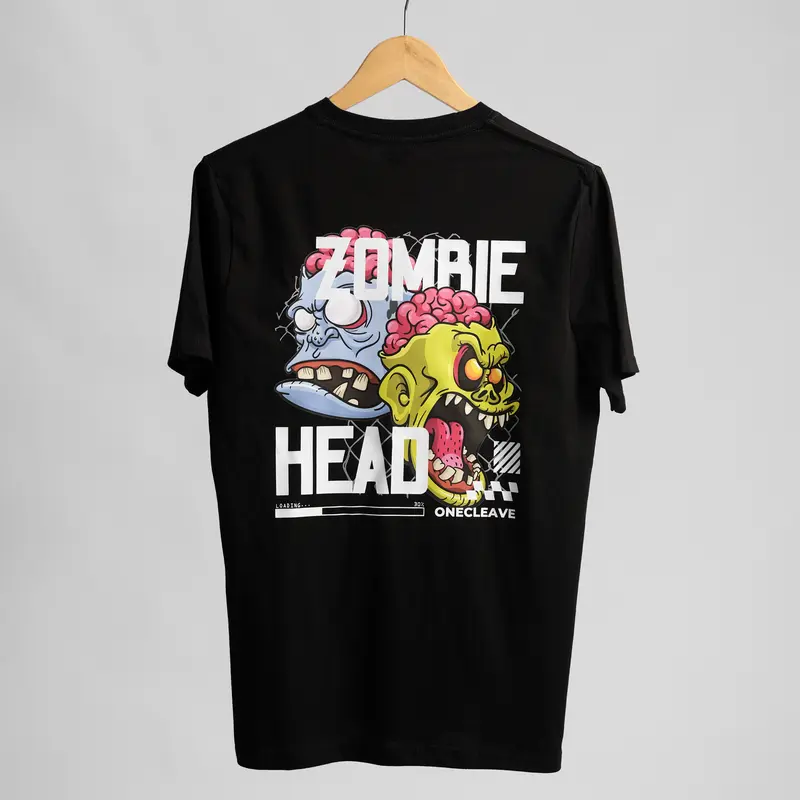 Kaos Tshirt Onecleave Zombie Head - Bahan Cotton Combed 30s 3