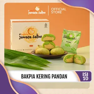 JUWARA SATOE [ ISI 10 ] BAKPIA KERING KACANG HIJAU PANDAN - OLEH-OLEH KHAS JOGJA