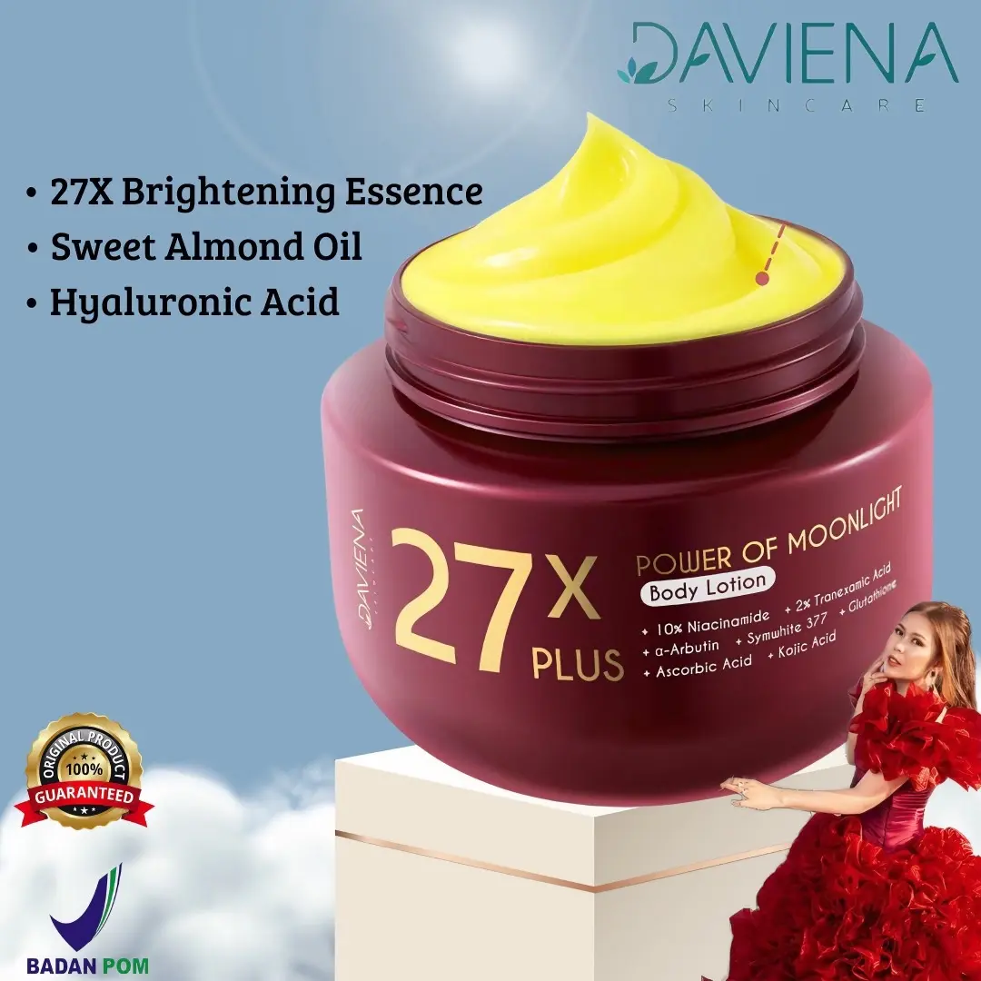 HB NEW 27 X POWER MOONLIGHT DAVIENA SKINCARE Lotion Pencerah   Perawatan Tubuh Mencerahkan Mengencangkan