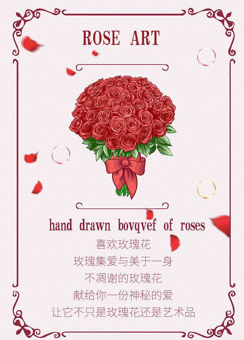 Product Introduction of Valentine's Day Exclusive Surprise! Rose building blocks, small particles pieced together to create a dreamy eternal flower, creative DIY interpretation of ultimate romance 5