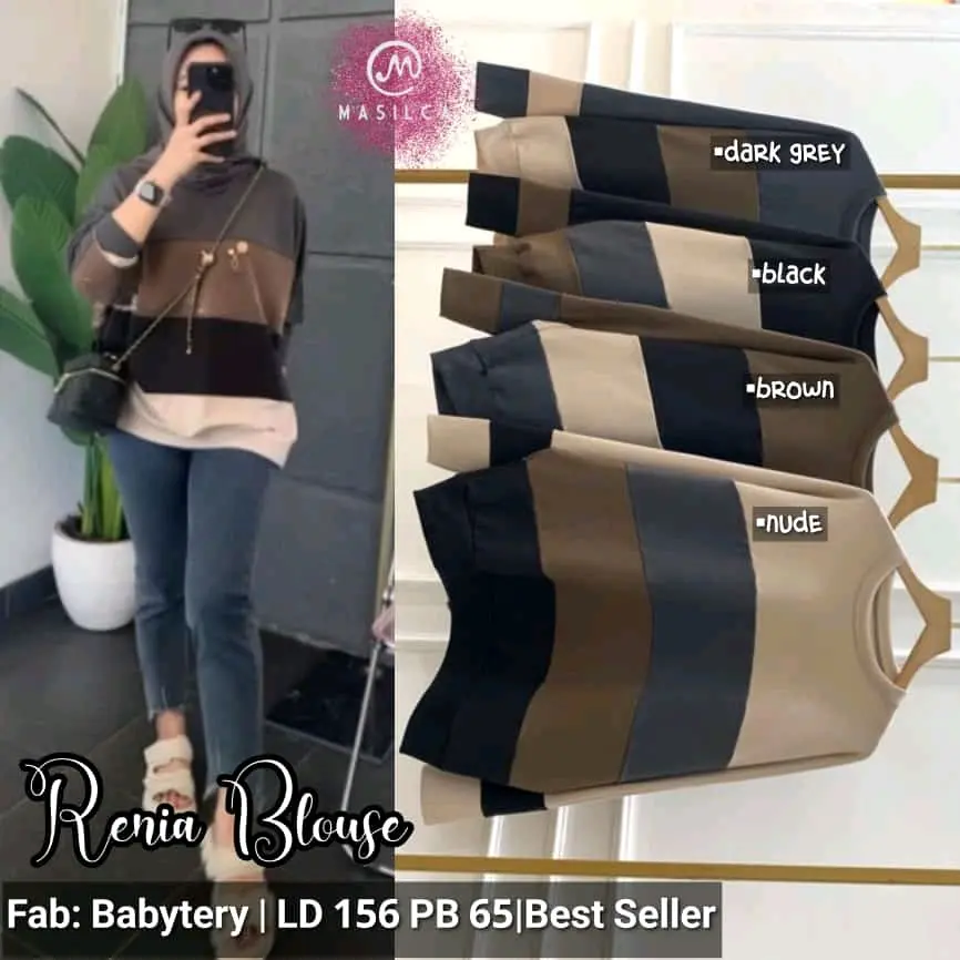 Baju Blouse Wanita Premium Renia Blouse By  Masilca