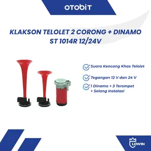 LOWIN KLAKSON 2 TEROMPET RED ST 1014R 12V 24V 2 TEROMPET RED
