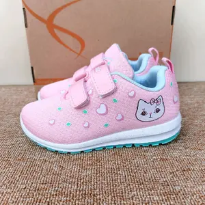 Sepatu Ando My Kitty velcro perekat merah muda biru langit pink sky blue