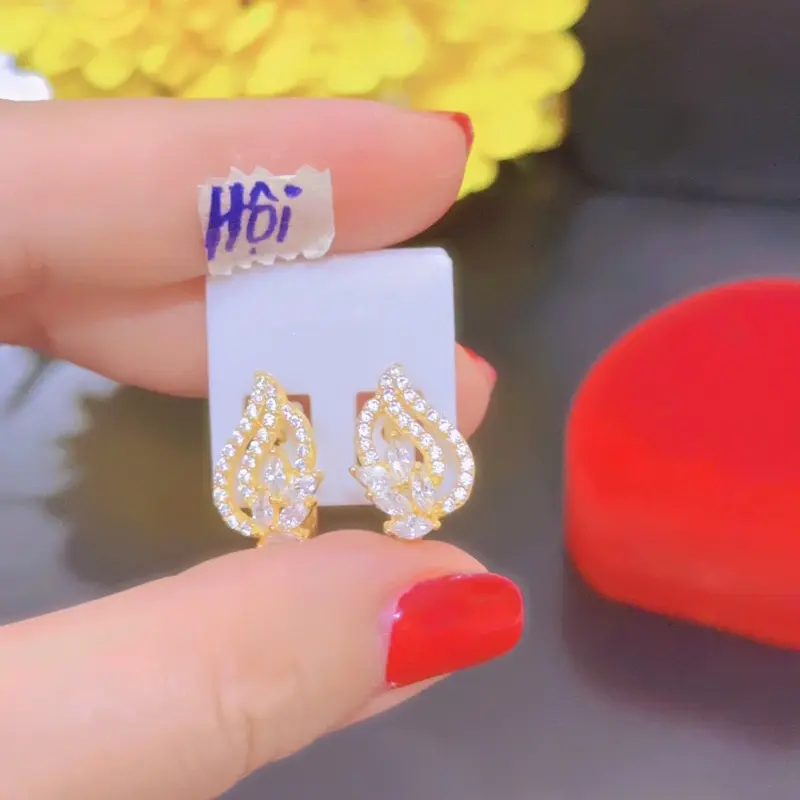 Bông tai Hội M47 Không đen bền màu thiết kế lovely Thích hợp chị em đeo thêm xinh Voi Hoa