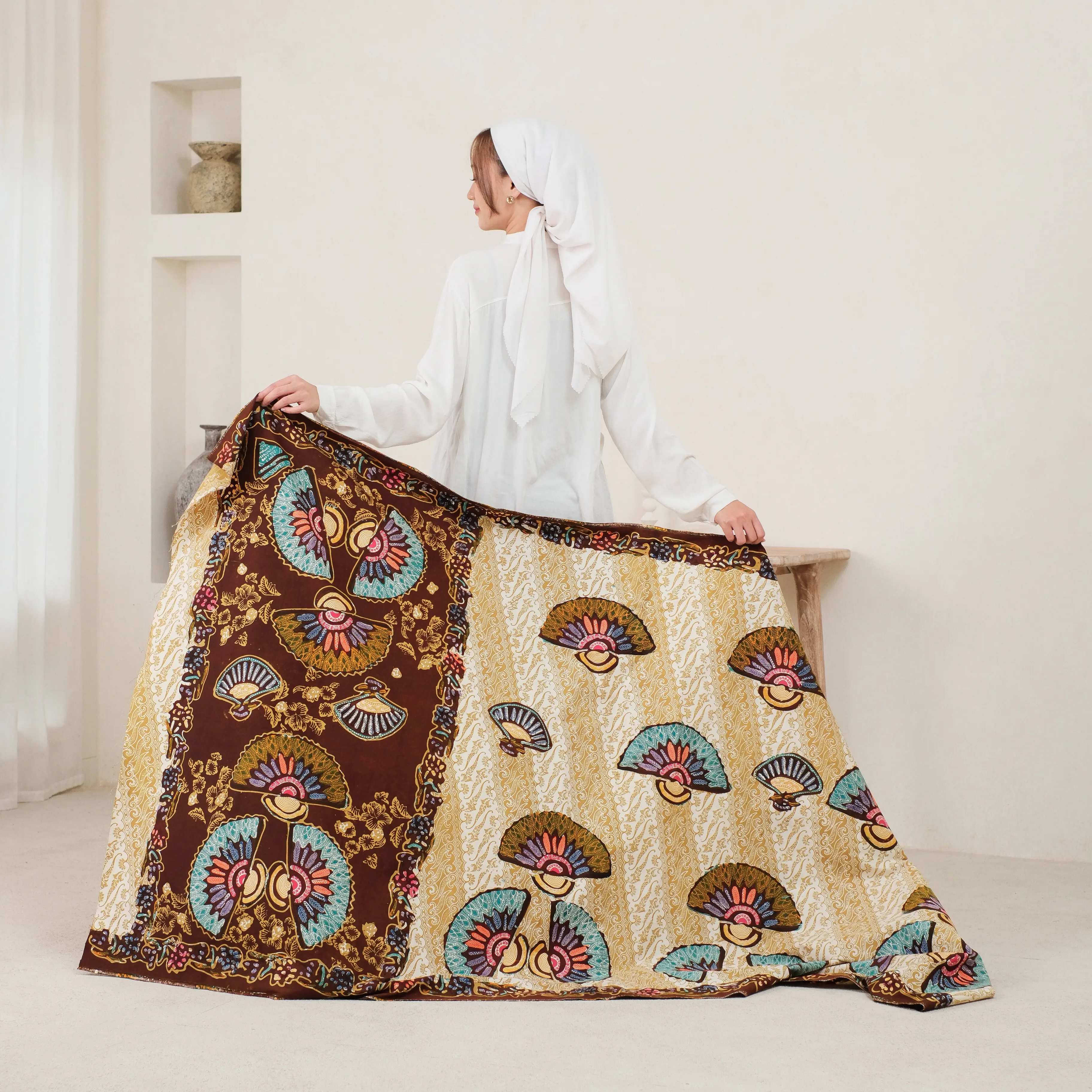 PROMO COD Sarung Batik Putri Mawar kuningan istimewa Katun Primisima - Model Sarung Wanita lombok