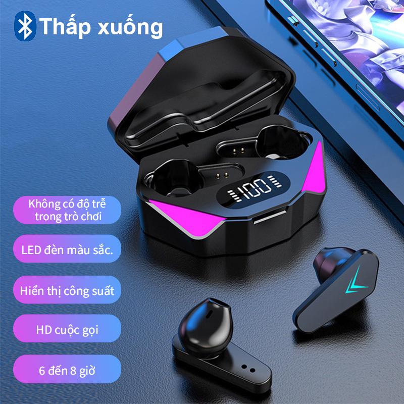 Tai nghe chơi game không dây TWS X15, Bluetooth, với micrô HiFi Bass, phù hợp với mọi điện thoại Nghe Nhạc Earphone Nhét Tai