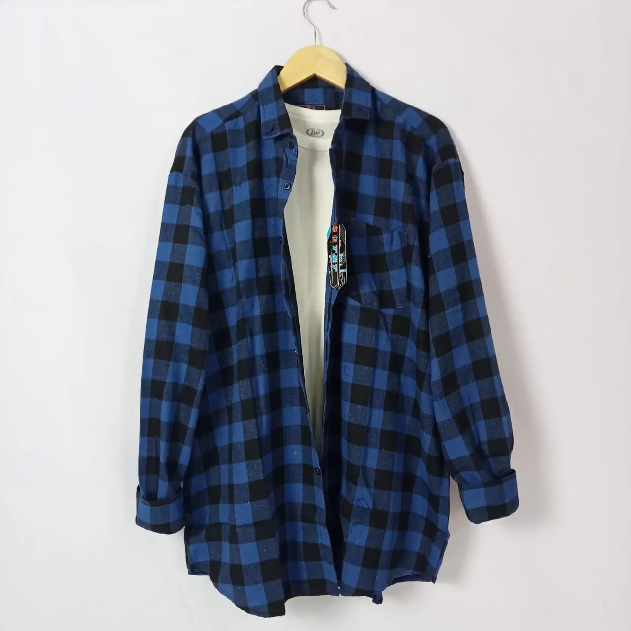 kemeja flannel pria super jumbo 5XL 6XL 7XL terbaru  Kain